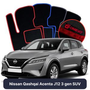 Velúrové autokoberce OMEVO pre Nissan Qashqai Acenta J12 3 gen SUV (2021-2026)