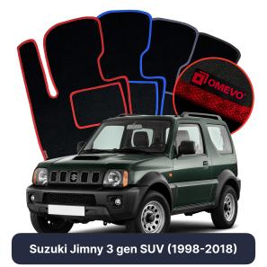 Velúrové autokoberce OMEVO pre Suzuki Jimny 3 gen SUV (1998-2018)