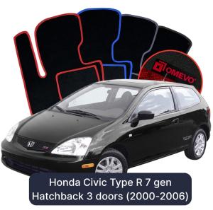 Velúrové autokoberce OMEVO pre Honda Civic Type R 7 gen Hatchback 3 dvere (2000-2006)