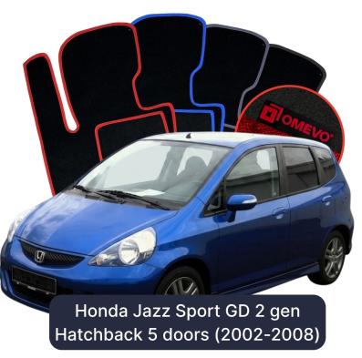 Velúrové autokoberce OMEVO pre Honda Jazz Sport GD 2 gen Hatchback 5 dverí (2002-2008)