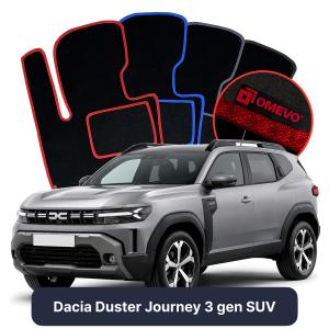 Velúrové autokoberce OMEVO pre Dacia Duster Journey 3 gen SUV (2024-...)