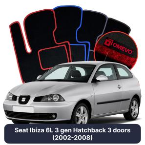 Velúrové autokoberce OMEVO pre Seat Ibiza 6L 3 gen Hatchback 3 dvere (2002-2008)