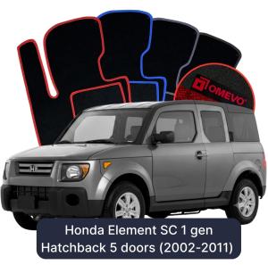 Velúrové autokoberce OMEVO pre Honda Element SC 1 gen SUV 5 dverí (2002-2011)
