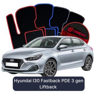 Velúrové autokoberce OMEVO pre Hyundai I30 Fastback PDE 3 gen LIftback (2016-2025)