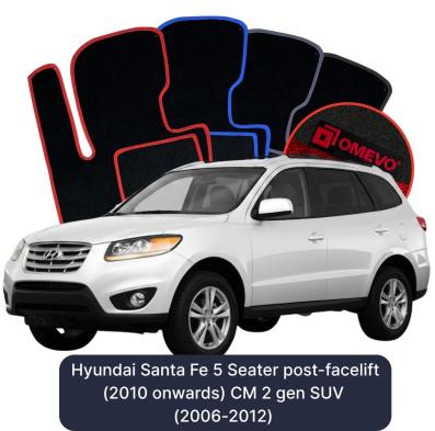 Velúrové autokoberce OMEVO pre Hyundai Santa Fe 5-miestny polifting (2010) CM 2 gen SUV (2006-2012)
