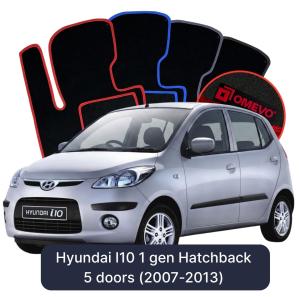 Velúrové autokoberce OMEVO pre Hyundai I10 1 gen Hatchback 5 dverí (2007-2013)