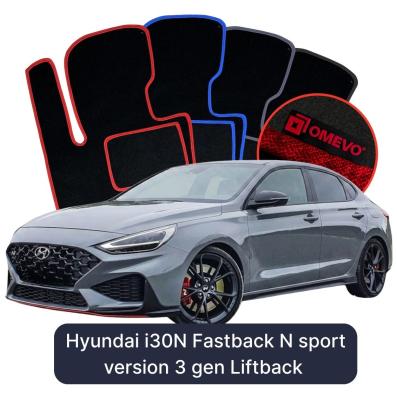 Velúrové autokoberce OMEVO pre Hyundai i30N Fastback N športová verzia 3 gen Liftback (2016-2025)