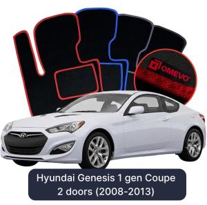 Velúrové autokoberce OMEVO pre Hyundai Genesis 1 gen Kupé 2 dvere (2008-2013)