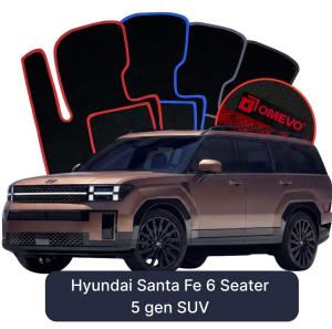 Velúrové autokoberce OMEVO pre Hyundai Santa Fe 6-osobowy 5. generácia SUV (2023-2025)