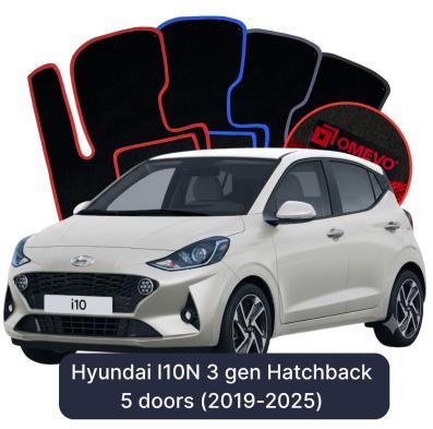 Velúrové autokoberce OMEVO pre Hyundai I10N 3 gen Hatchback 5 dverí (2019-2025)