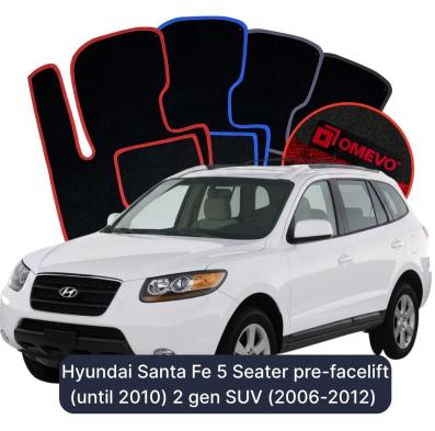 Velúrové autokoberce OMEVO pre Hyundai Santa Fe predlifting (do 2010) 5-miestny 2 gen SUV (2006-2012)