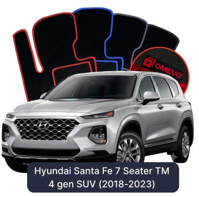 Velúrové autokoberce OMEVO pre Hyundai Santa Fe 7-miestny TM 4 gen SUV (2018-2023)