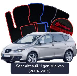 Velúrové autokoberce OMEVO pre Seat Altea XL 1 gen Minivan (2004-2015)