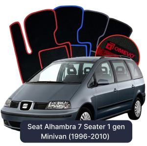 Velúrové autokoberce OMEVO pre Seat Alhambra 7 mest 1 gen Minivan (1996-2010)