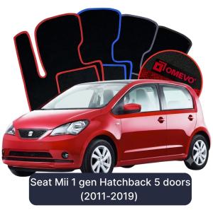 Velúrové autokoberce OMEVO pre Seat Mii 1. generácia Hatchback 5 dvere (2011-2019)