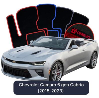 Velúrové autokoberce OMEVO pre Chevrolet Camaro 6 gen Cabrio (2015-2023)