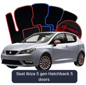 Velúrové autokoberce OMEVO pre Seat Ibiza 5 gen Hatchback 5 dverí (2017-2025)