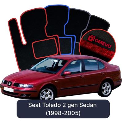 Velúrové autokoberce OMEVO pre Seat Toledo 2 gen Sedan (1998-2005)