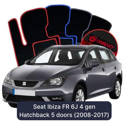 Velúrové autokoberce OMEVO pre Seat Ibiza FR 6J 4 gen Hatchback 5 dverí (2008-2018)
