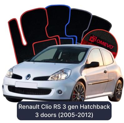 Velúrové autokoberce OMEVO pre Renault Clio RS 3 gen Hatchback 3 dvere (2005-2012)