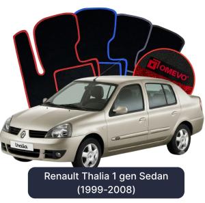 Velúrové autokoberce OMEVO pre Renault Thalia 1 gen Sedan (1999-2008)