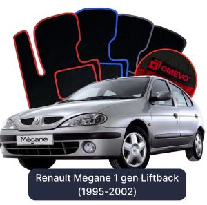 Velúrové autokoberce OMEVO pre Renault Megane 1 gen Liftback (1995-2002)