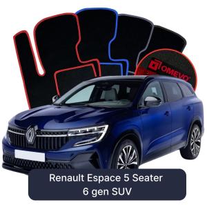 Velúrové autokoberce OMEVO pre Renault Espace 5miestny 6 gen SUV (2023–2025)