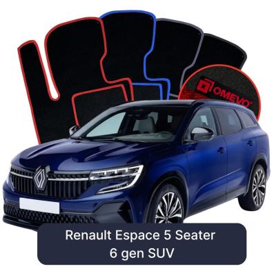 Velúrové autokoberce OMEVO pre Renault Espace 5miestny 6 gen SUV (2023–2025)