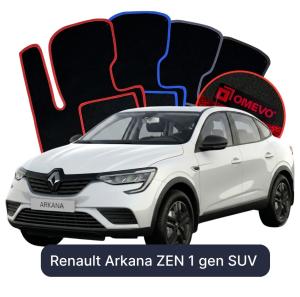 Velúrové autokoberce OMEVO pre Renault Arkana ZEN 1 gen SUV (2021-2026)