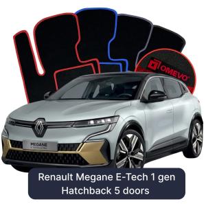 Velúrové autokoberce OMEVO pre Renault Megane E-Tech 1 gen Hatchback 5 dverí (2021-2025)