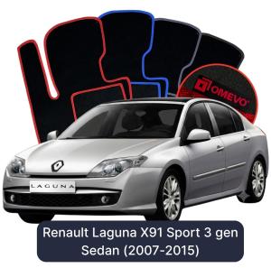 Velúrové autokoberce OMEVO pre Renault Laguna Sport X91 3 gen Sedan (2007-2015)