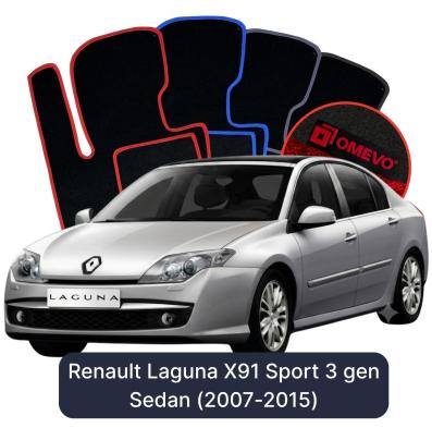 Velúrové autokoberce OMEVO pre Renault Laguna Sport X91 3 gen Sedan (2007-2015)