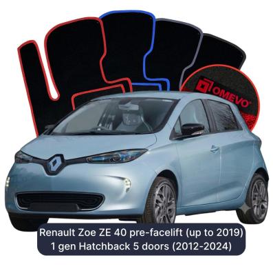 Velúrové autokoberce OMEVO pre Renault Zoe ZE 40 1 gen Hatchback 5 dverí (2012-2024)