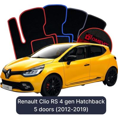 Velúrové autokoberce OMEVO pre Renault Clio RS 4 gen Hatchback 5-dverový (2012-2019)