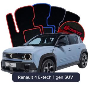 Velúrové autokoberce OMEVO pre Renault 4 E-tech 1 gen SUV (2025-2025)