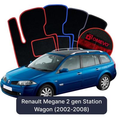 Velúrové autokoberce OMEVO pre Renault Megane 2 gen Kombi (2002-2008)
