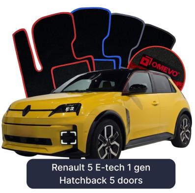 Velúrové autokoberce OMEVO pre Renault 5 E-tech 1 gen Hatchback 5 dverí (2024–2025)