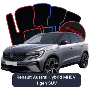 Velúrové autokoberce OMEVO pre Renault Austral Hibrid MHEV 1 gen SUV (2022-2025)