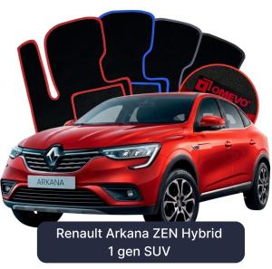 Velúrové autokoberce OMEVO pre Renault Arkana ZEN Hibrid 1 gen SUV (2021-2026)
