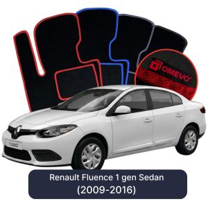 Velúrové autokoberce OMEVO pre Renault Fluence 1 gen Sedan (2009-2016)