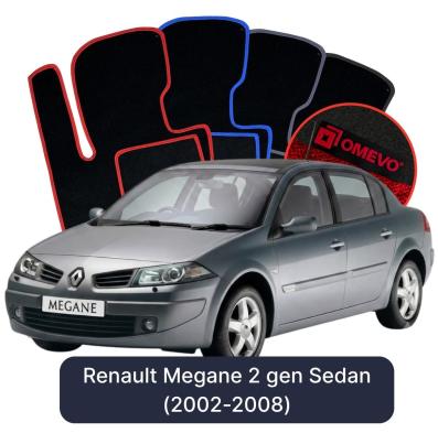 Velúrové autokoberce OMEVO pre Renault Megane 3 gen Sedan (2002-2008)