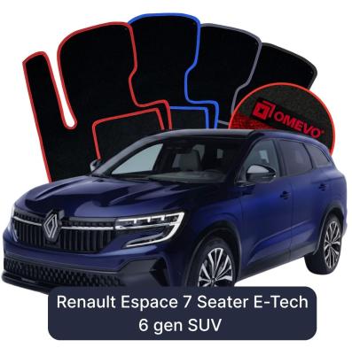 Velúrové autokoberce OMEVO pre Renault Espace 7-miestny E-Tech 6 gen SUV (2023–2025)