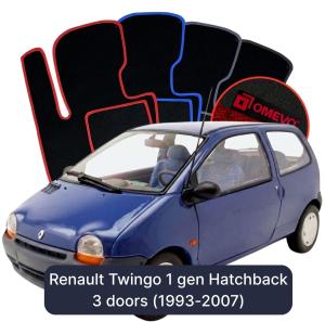 Velúrové autokoberce OMEVO pre Renault Twingo 1 gen Hatchback 3 dvere (1993-2007)
