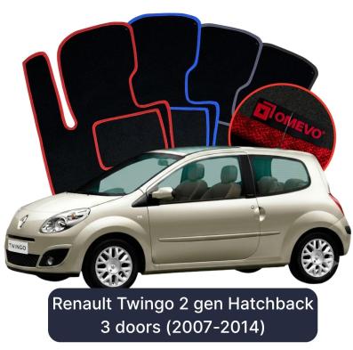 Velúrové autokoberce OMEVO pre Renault Twingo 2 gen Hatchback (2007-2014)