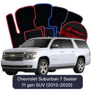 Velúrové autokoberce OMEVO pre Chevrolet Suburban 7-miestny 11 gen SUV (2013-2020)
