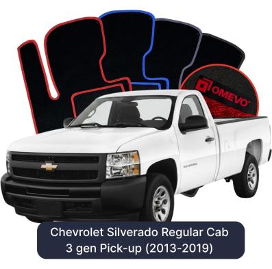 Velúrové autokoberce OMEVO pre Chevrolet Silverado Regular Cab 3 gen Pick-up (2013-2019)