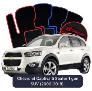 Velúrové autokoberce OMEVO pre Chevrolet Captiva 5-miestny 1 gen SUV (2006-2018)