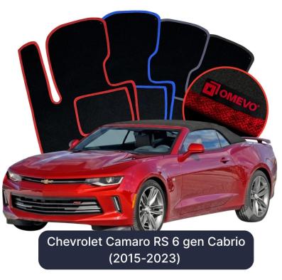 Velúrové autokoberce OMEVO pre Chevrolet Camaro RS 6 gen Cabrio (2015-2023)