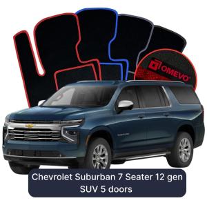 Velúrové autokoberce OMEVO pre Chevrolet Suburban 7-miestny 12 gen SUV 5-dverový (2020-2025)