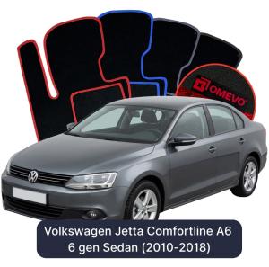 Velúrové autokoberce OMEVO pre Volkswagen Jetta Comfortline A6 6 gen Sedan (2010-2018)